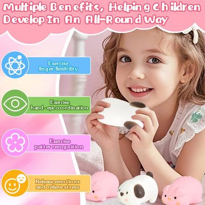 Lot De 2 Jouets Anti-stress En Forme De Cochon - Souple, Extensible - Pour Adultes Et Enfants - Matériau TPR Doux