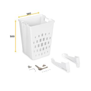 Panier à Linge Pliable En Plastique – Capacité 6 Kg, Anse Réglable, Rangement Salle De Bain, Buanderie, Jouets