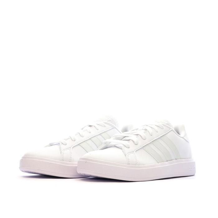 Baskets Blanc/Vert Femme Adidas Grand Court Base Blanc