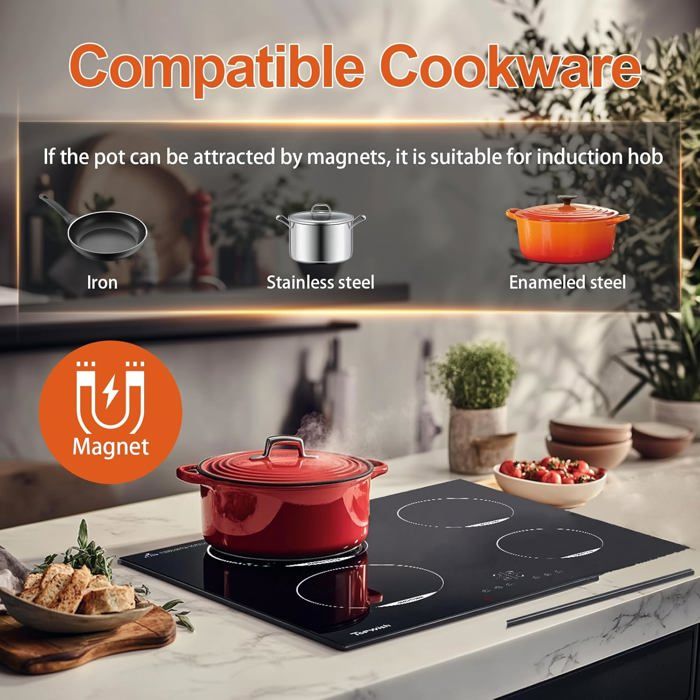Plaque de cuisson à induction 4 feux SUTEO Fonction Boost Verrou — free download