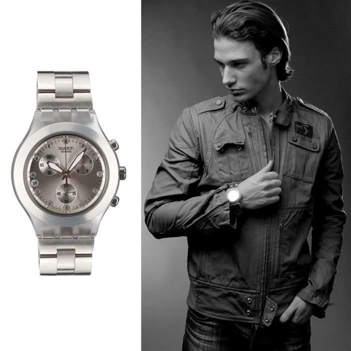 Swatch Irony Chrono Full Blooded Silver Montre Hom