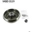Tambour De Frein Arrière SKF Avec Roulement Intégré - Compatible VW Golf II, Polo, SEAT Ibiza