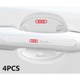 Lot de 4 porte collision bande anti - rayures poignée autocollant de protection de porte de voiture décoration pour Audi-0
