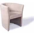 Fauteuil Omer de type cabriolet taupe-0