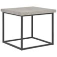 Luxe'9093Ergonomique -Table basse décor scandinave - Table de salon Table de thé Table gigogne 55 x 55 x 53 cm Aspect de béton-0