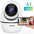 Caméra Surveillance WiFi, WEIRAY Babyphone vidéo 1080P Caméra IP WiFi Intérieur avec Détection de Mouvement, Audio Bidirectionnel -0