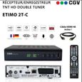 Récepteur Enregistreur Décodeur TNT HD Double Tuner CGV Etimo 2T-c + Câble HDMI 4K - Chaînes de la TNT Française & Allemande-0
