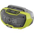 Radio d'atelier RYOBI stéréo 18V OnePlus - Bluetooth - Vert - LCD-0