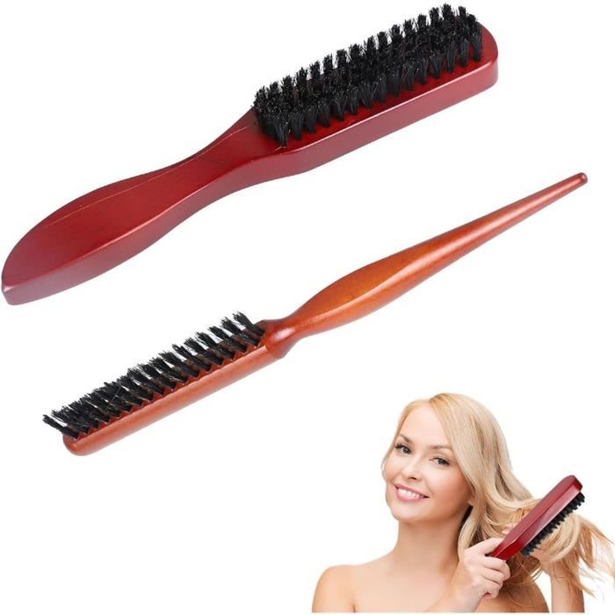 Brosse à Cheveux Poils De Sanglier Norsewood - Brillance Et Texture, Poils Rigides