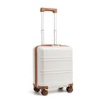 Kono Valise Cabine 45x35x20cm Léger Valises de Voyage Trolley Rigide en ABS avec Bagages à Main à 4 roulettes et Serrure TSA, Crème