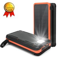 7MAGIC® Batterie Externe 26800mAh Chargeur solaire Chargeur de téléphone Banque d'énergie solaire, avec la lumière,USB