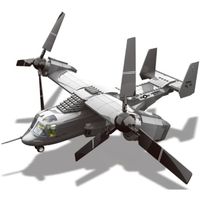 Maquette de V22 Osprey - Wange - Avion Polyvalent - 6 ans - Assembler avec des Blocs