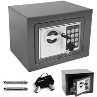 Coffre-fort de sécurité à chiffres Boîte de rangement pratique Verrouillage sécurisé Coffre-fort 2 clés Serrure à code PIN