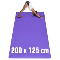 200x125 Grand Tapis de Sport - 6mm TPE Antidérapant - Tapis de Yoga Fitness XXL