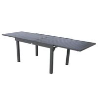 Table de jardin extensible 10 Personnes Piazza - L. 135-270 cm - Noir graphite