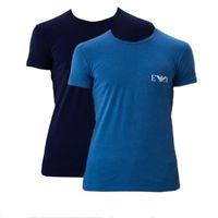 Lot de 2 Tee-shirt EA7 Emporio Armani - Réf. 111670-3R715-50336. Couleur : Bleu, Bleu marine. Détails. - Coupe ajustée. - Col rond.