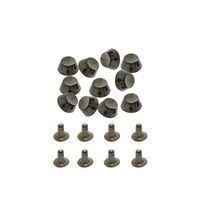 6mm Clous à tête plate avec épingle au dos Rivets à goujons en forme de champignon pour Maroquinerie Sac à main, Noir bronze, 100pcs