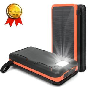 Power Bank solaire Qi ultra capacité 80000 mAh batterie externe sans fil -  Noir - Acheter sur PhoneLook