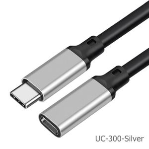 CÂBLE PHOTO 3M - UC-300-Silver - Câble USB type-c vers usb-c 3