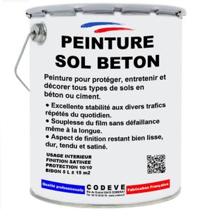 PEINTURE - VERNIS Peinture Sol Beton -  5 L   - Codeve Bois - 3012 -