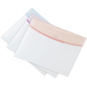 Lot de 6 enveloppes doublées - couleur unique