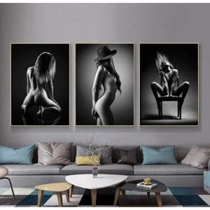 Tableau Toile Femme Nu Artistique 70x50cm – Impression Art Déco Murale