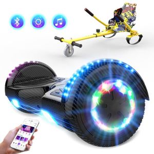 ACCESSOIRES HOVERBOARD Hoverboard COOL&FUN 6.5” avec Bluetooth Noir carbo