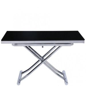 TABLE BASSE Table basse relevable et extensible NEWJUMP verre 