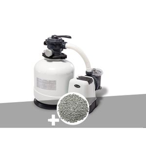 POMPE - FILTRATION  Groupe de filtration à sable 10 m³/h + 30 kg de zéolite - Intex