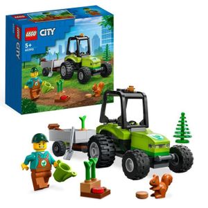 ASSEMBLAGE CONSTRUCTION LEGO® City 60390 Le Tracteur Forestier, Jouet Remorque, Véhicule Agricole, Figurines Animaux