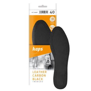 Semelles Intérieures Idéales pour Chaussures à Talons Bottes et Sandales Noires Kaps Semelles en Cuir pour Homme et Femme au Charbon Actif 