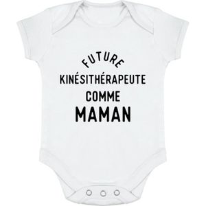 BODY body bébé | Cadeau imprimé en France | 100% coton | Future kinésithérapeute comme maman