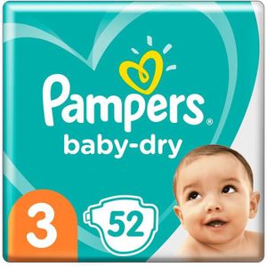 COUCHE Lot de 3 - Pampers - Baby-Dry - Couches taille 3 (