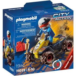 UNIVERS MINIATURE Playmobil - Pilote et quad - Vitesse et sensations