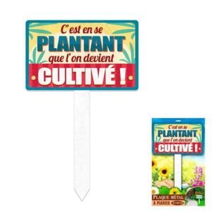 BULBE STC - Plaque Métal Humoristique à Planter – C'est en Plantant