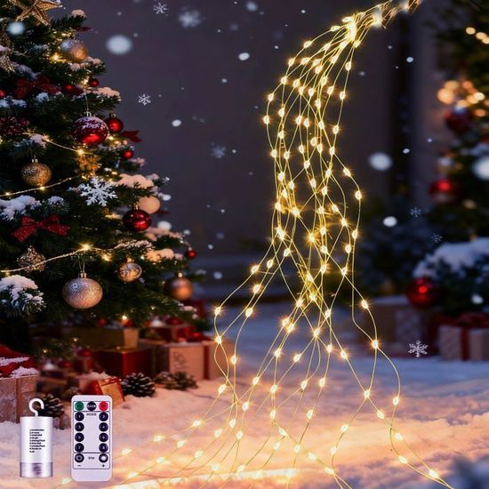 FEDBNET Guirlande Lumineuse LED En Fil De Cuivre Pour Sapin De Noël Ou Décoration De Fête De Mariage 1 M 5 M 10 M