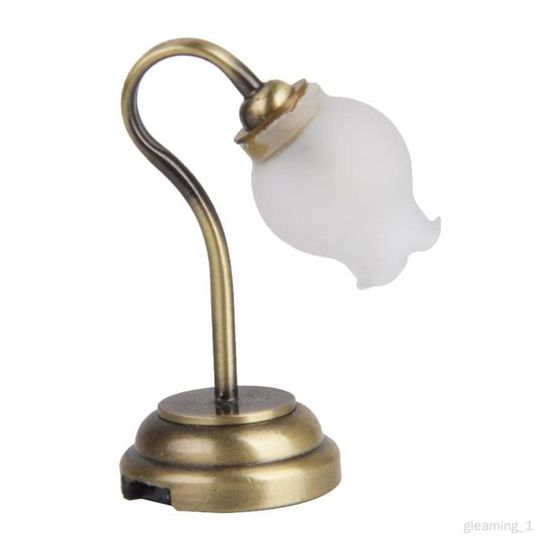 Lampe Cygne Miniature Allumée Pour Maison De Poupée 1:12 - Neuf, éclairage Décoratif