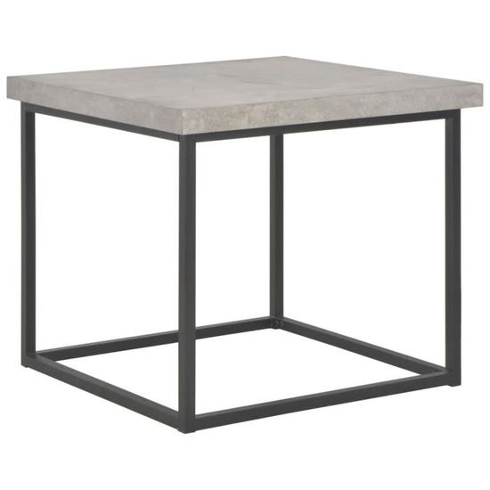 Luxe'9093Ergonomique -Table basse décor scandinave - Table de salon Table de thé Table gigogne 55 x 55 x 53 cm Aspect de béton