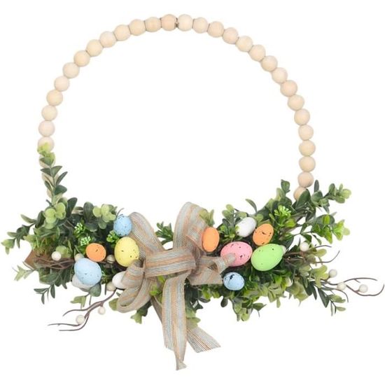 Couronne De Pâques Kamelshopping, œufs Et Fleurs, 32-34 Cm - Neuf