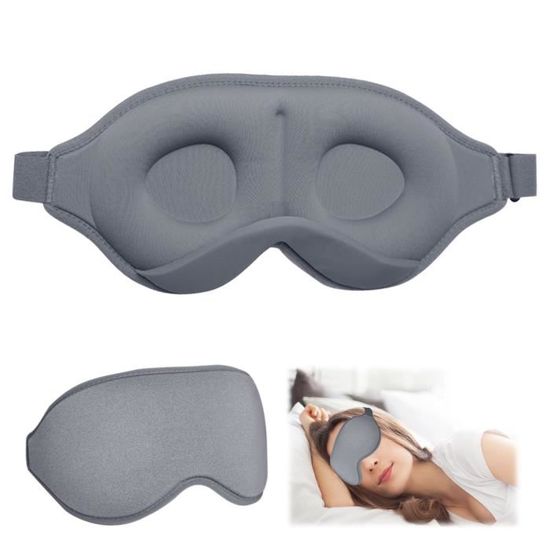 NEUTYPECHIC Masque De Nuit 3D Pour Hommes Et Femmes - Masque Sommeil Ergonomique, Bloque Lumière, Confort Cils Et Yeux (Noir)