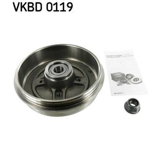 Paire Tambours De Frein Arriere Avec Roulement De Roue SKF VKBD0112 Pour Renault 19 R19 Clio