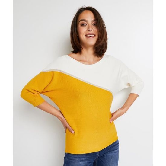 Pull bi color femme deals