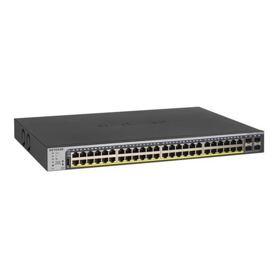 NETGEAR Commutateur Ethernet ProSafe GS752TPv2 48 Ports Gérable - 3 Couches supportées - Modulaire - Paire torsadée, Fibre Optique