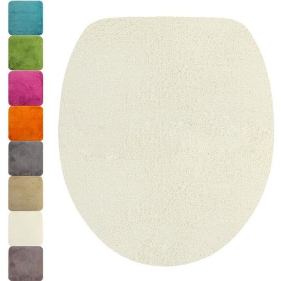 Housse WC Polaire Rose Corail - Lavable - Confort Chaude Pour Toilette