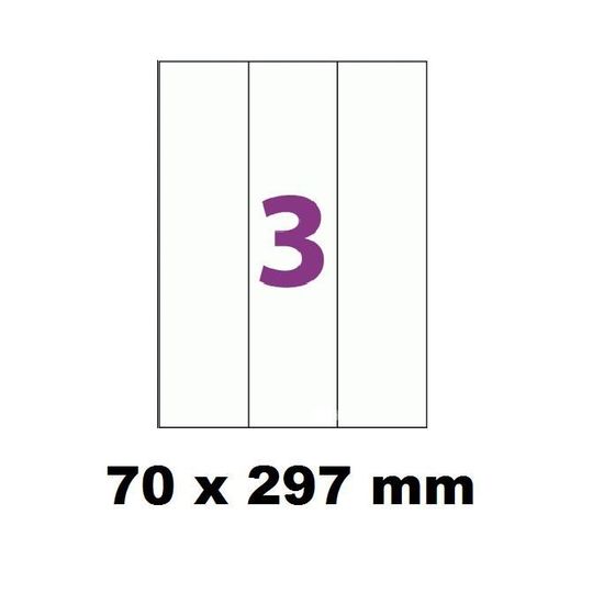 Planche étiquettes autocollantes sur feuille A4 : 105 x 42,3 mm