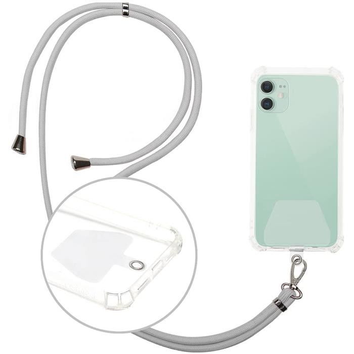 Dragonne Réglable Pour Téléphone Avec Fixation Adhésive - Compatible IPhone Et Autres Smartphones, Rotation 360°, Noir - 10