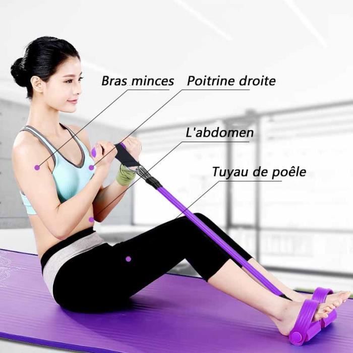 Appareil Abda Mixte-Extracteur de corde à quatre brins de tuyau de fitness pratique-violet MIDENG™