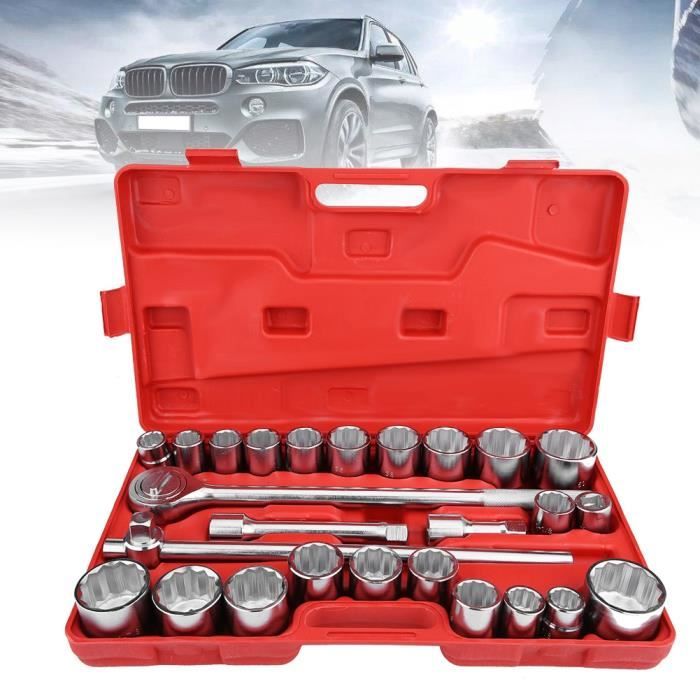 27pcs 3-4 - Clé à douille à impact standard entraînement standard Kit d'outils de réparation de camion de voiture