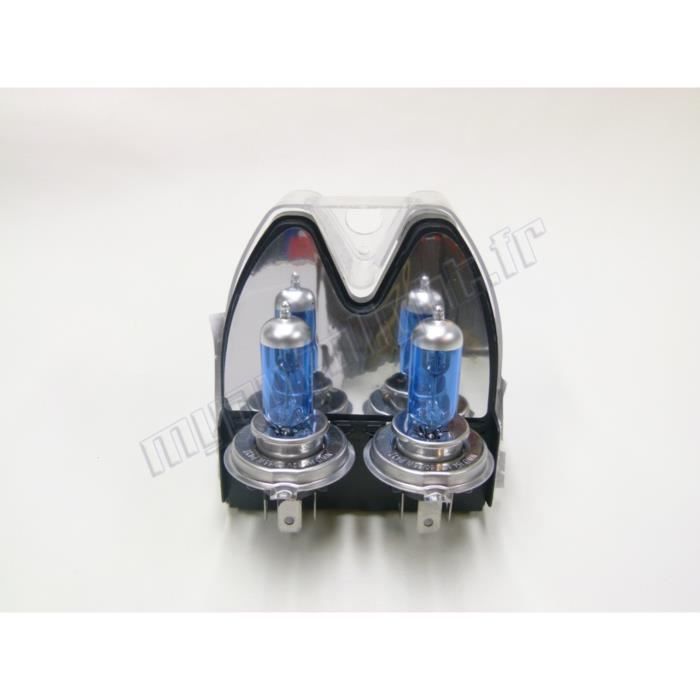 Pack ampoules H4 blanc xenon - Peugeot 107