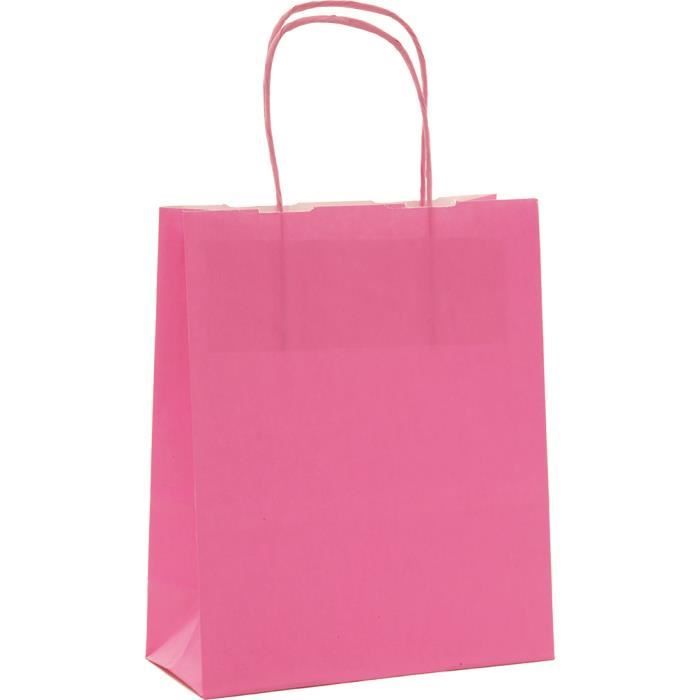 Mallard ferriåre sac cabas papier kraft fuschia gm p/50